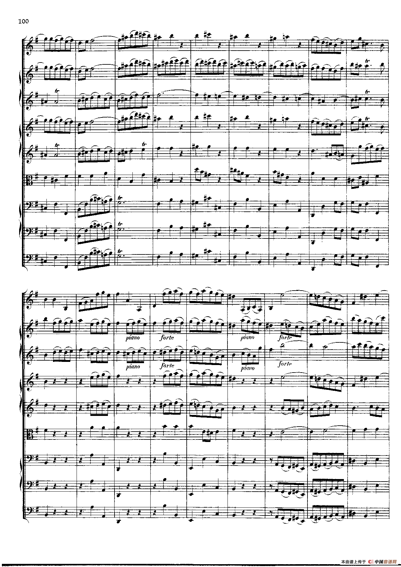 勃兰登堡第四协奏曲（弦乐合奏总谱）