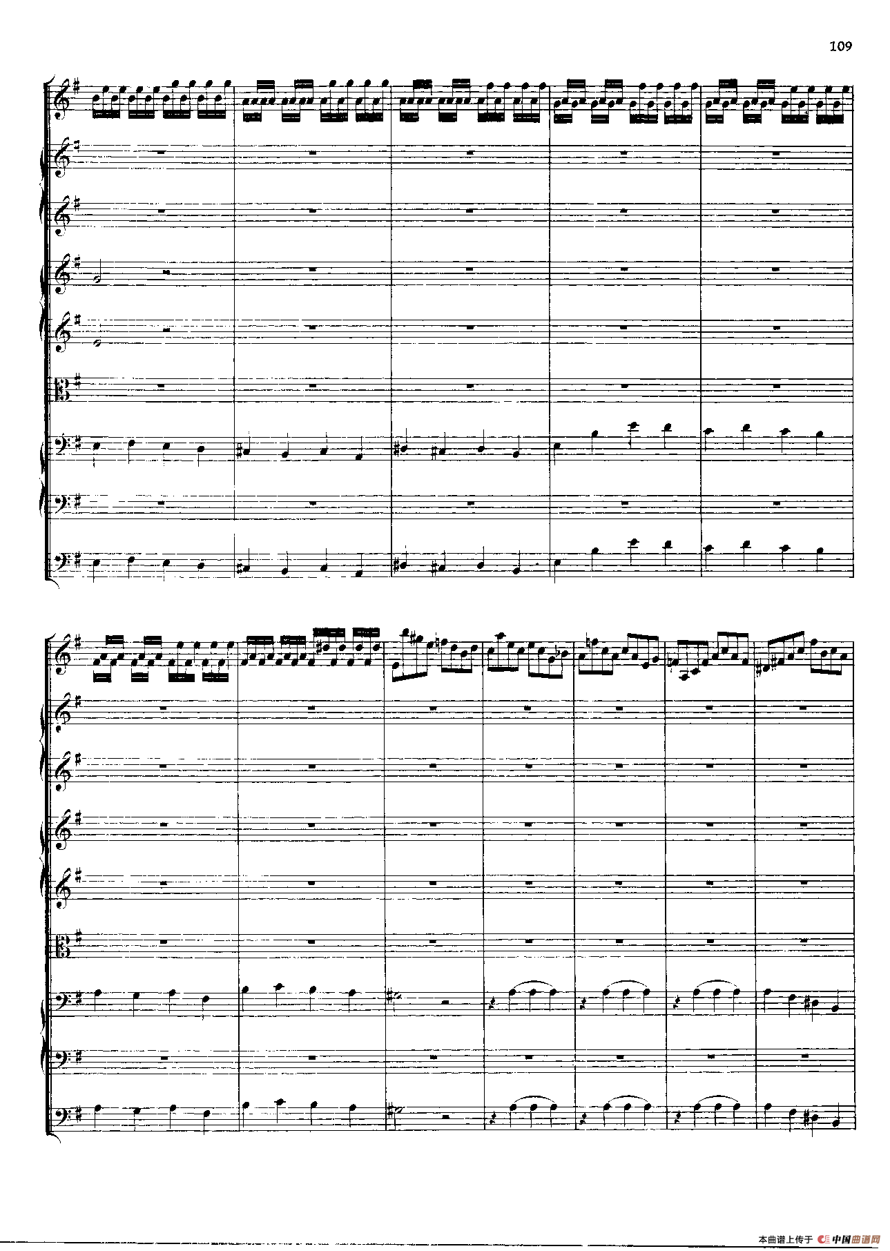 勃兰登堡第四协奏曲（弦乐合奏总谱）