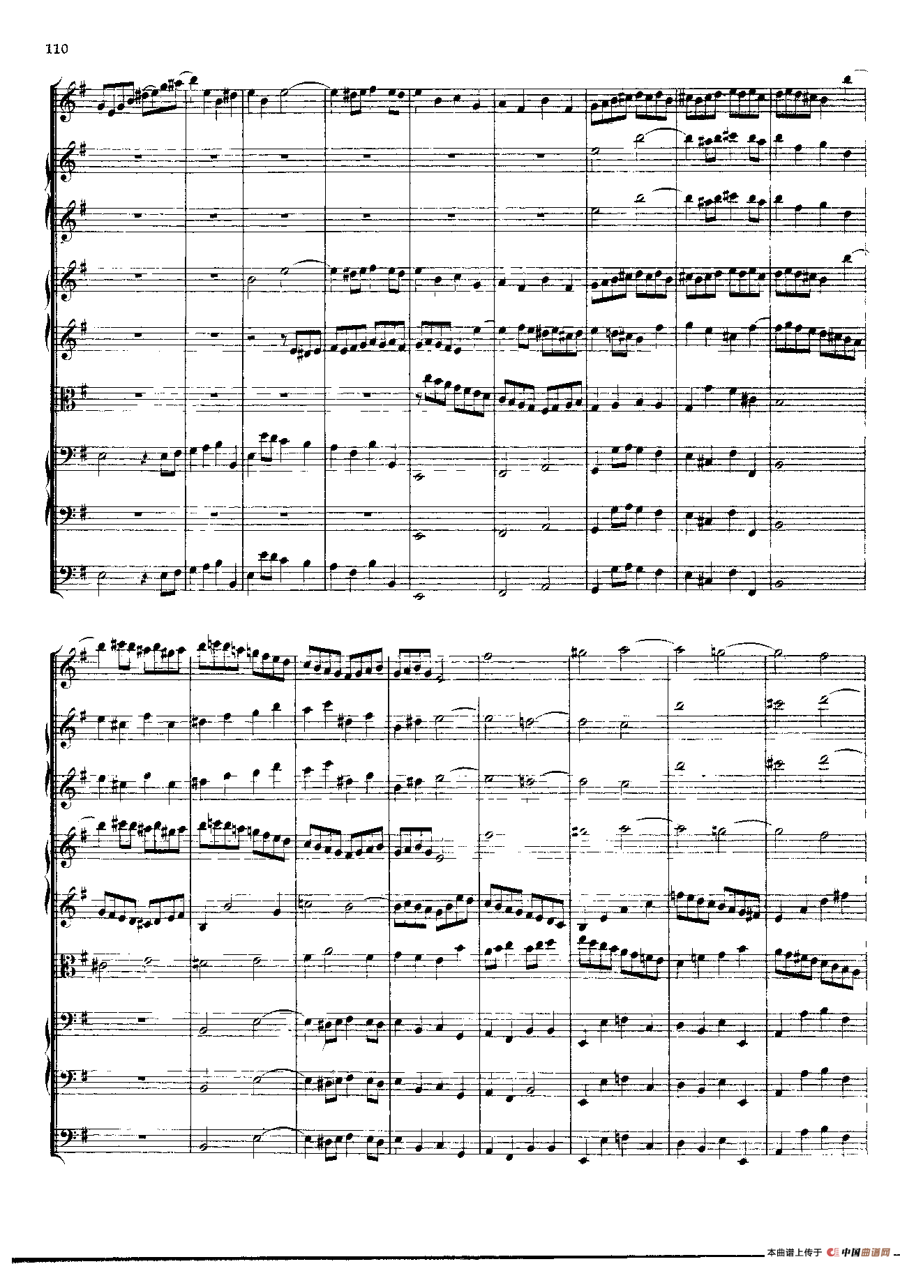 勃兰登堡第四协奏曲（弦乐合奏总谱）