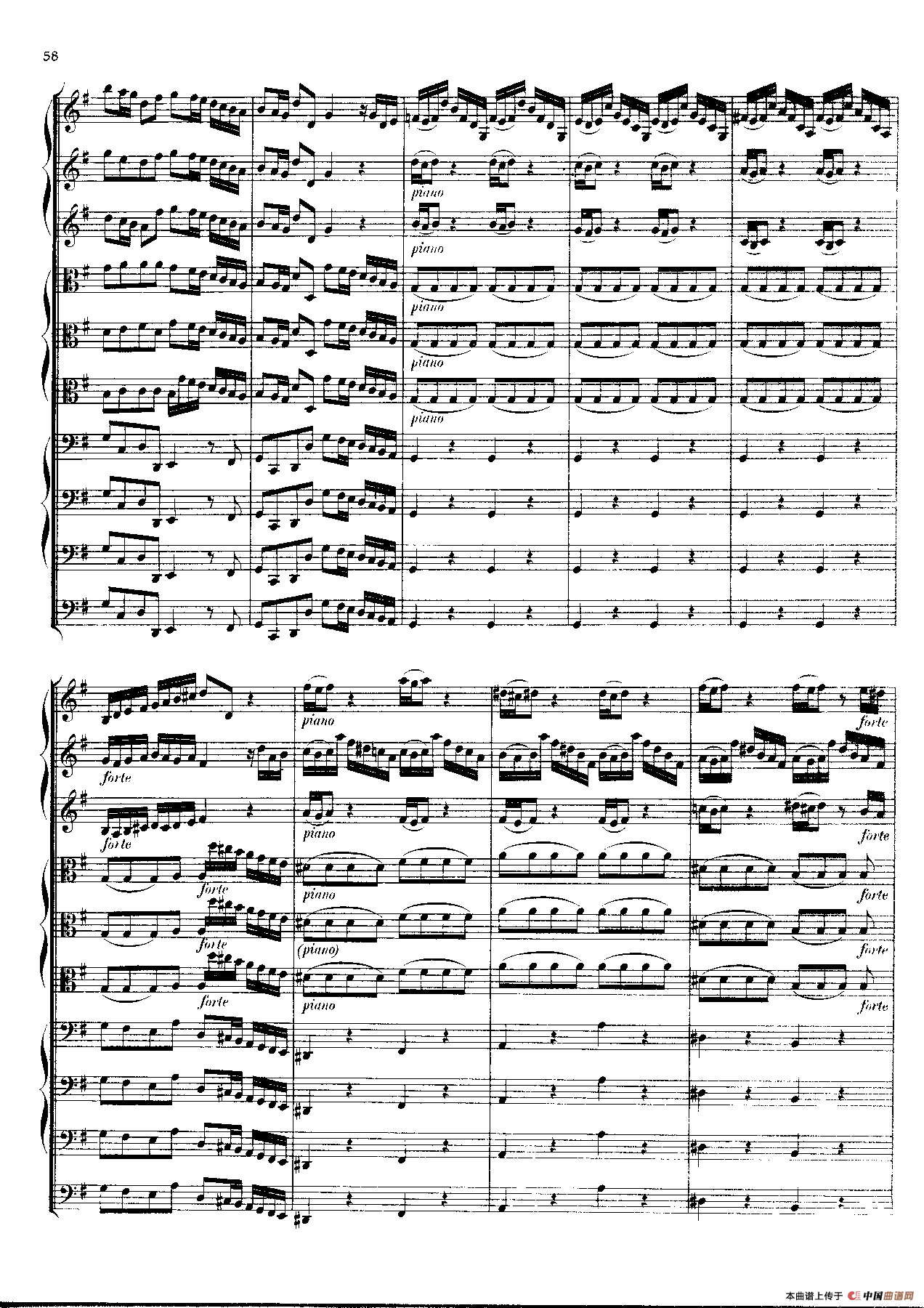 勃兰登堡第三协奏曲（弦乐合奏总谱）