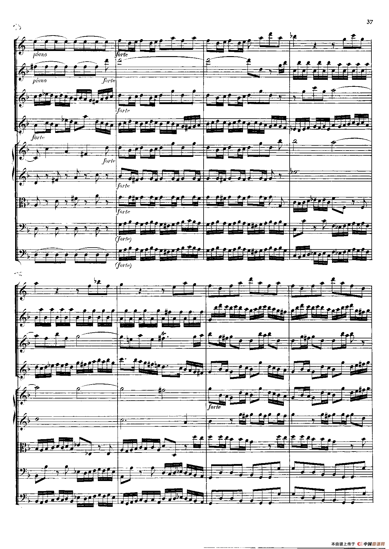 勃兰登堡第二协奏曲（弦乐合奏总谱）