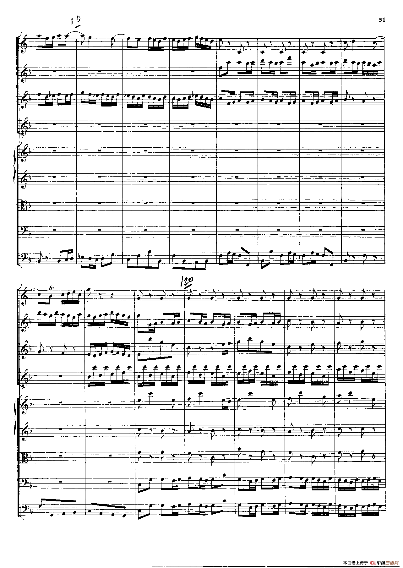 勃兰登堡第二协奏曲（弦乐合奏总谱）