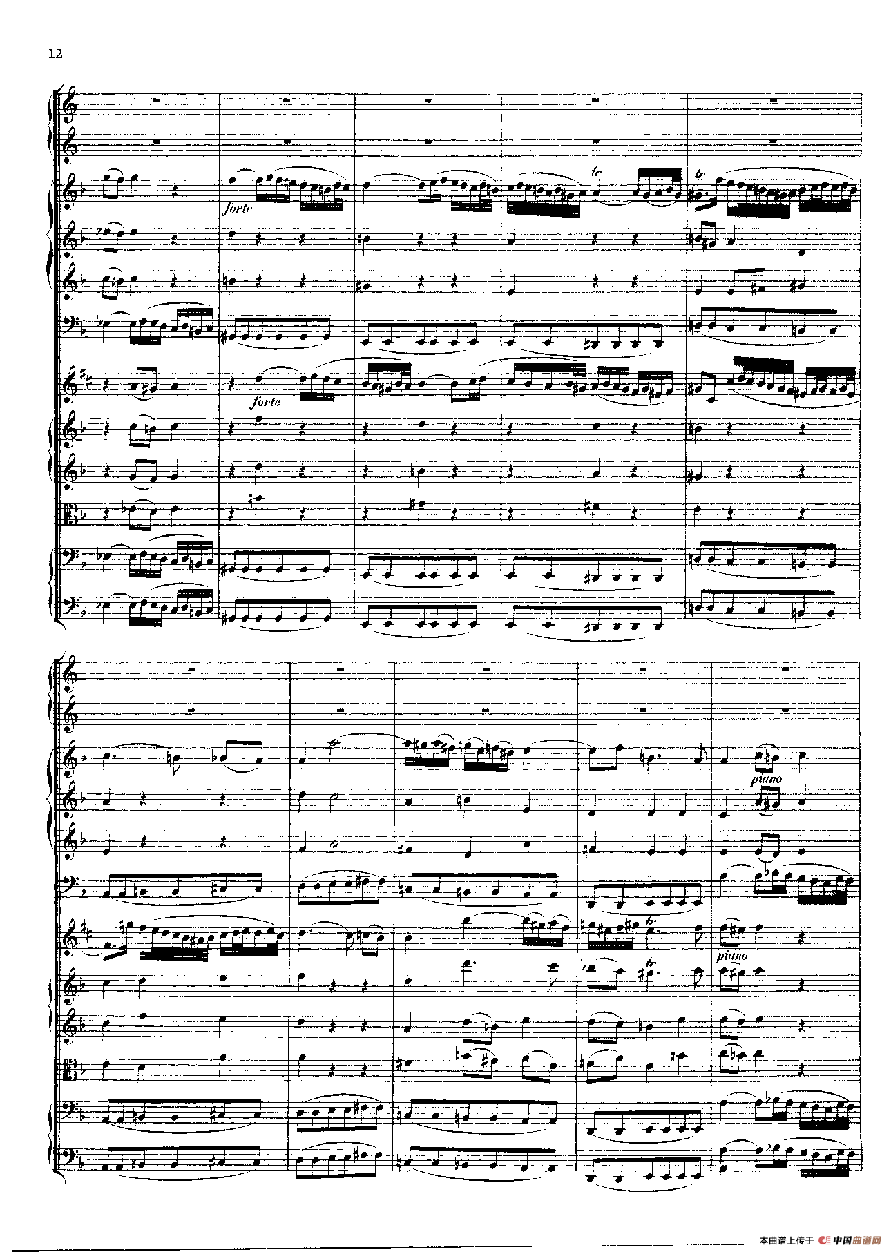 勃兰登堡第一协奏曲（弦乐合奏总谱）