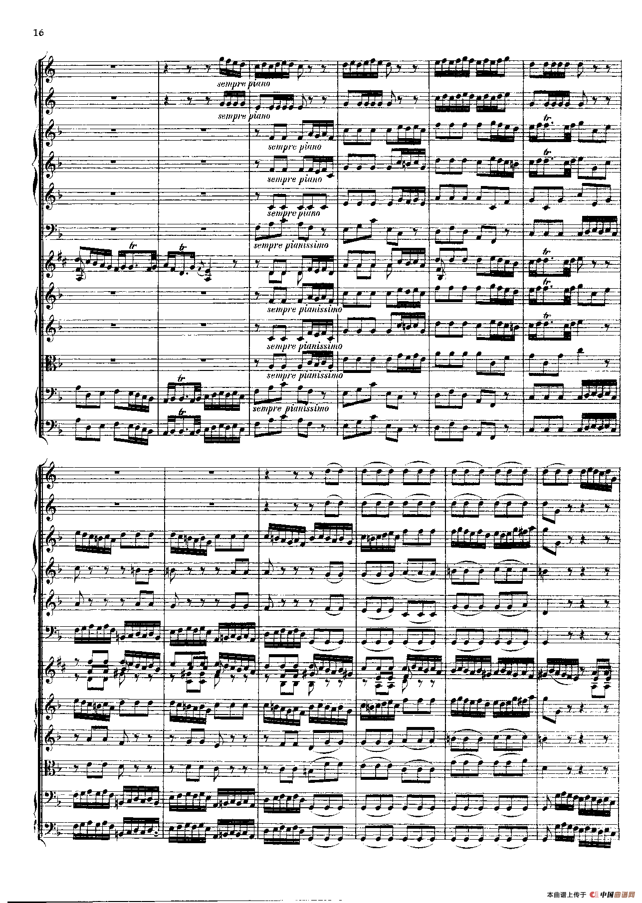 勃兰登堡第一协奏曲（弦乐合奏总谱）