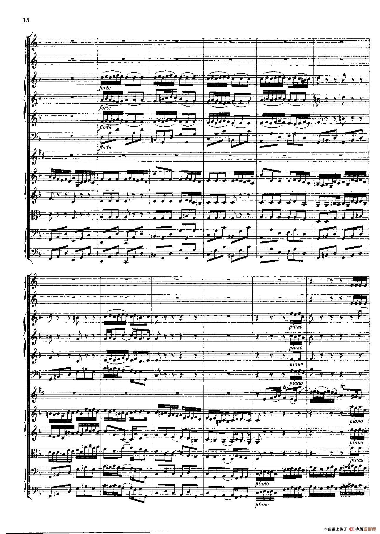 勃兰登堡第一协奏曲（弦乐合奏总谱）