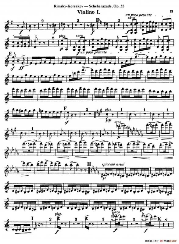 Scheherazade（Ⅳ）Op.35（第一小提琴）