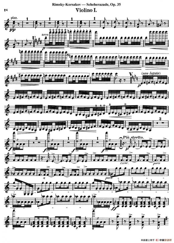 Scheherazade（Ⅳ）Op.35（第一小提琴）