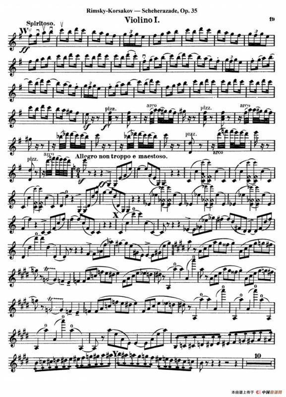 Scheherazade（Ⅳ）Op.35（第一小提琴）