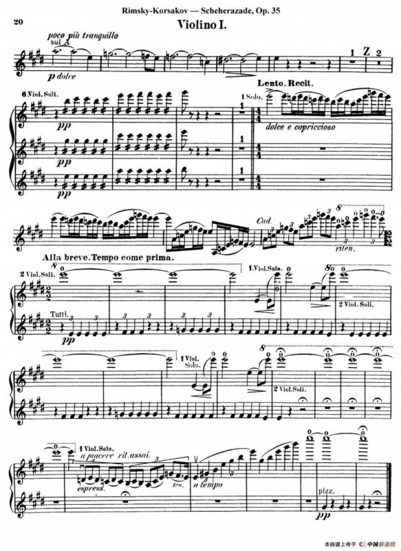 Scheherazade（Ⅳ）Op.35（第一小提琴）