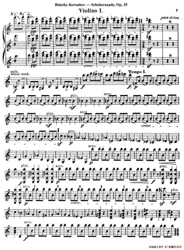 Scheherazade（Ⅱ）Op.35（第一小提琴）