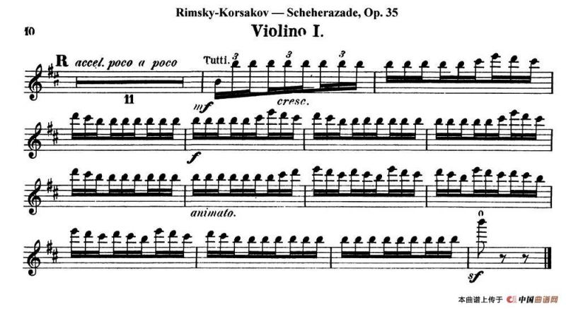 Scheherazade（Ⅱ）Op.35（第一小提琴）