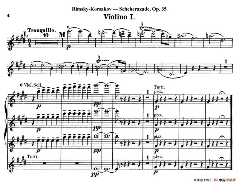 Scheherazade（Ⅰ）Op.35（第一小提琴）