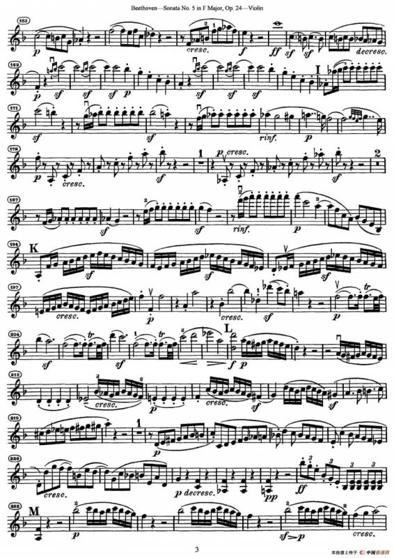 Sonata No.5 in F Major Op.24（F大调第五小提琴奏鸣曲）