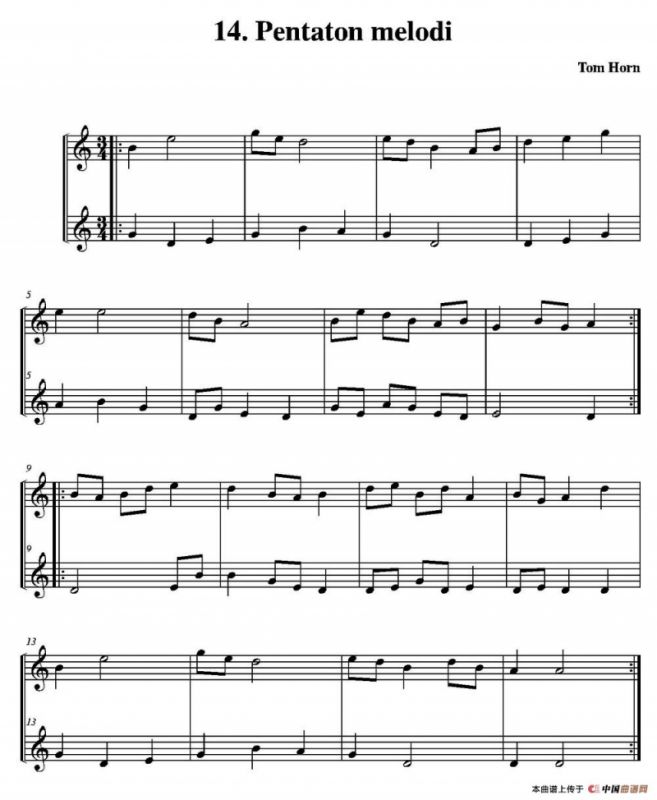 Pentaton melodi（简易二重奏）