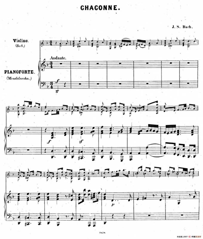 CHACONNE（恰空舞曲）（门德尔松改编版）