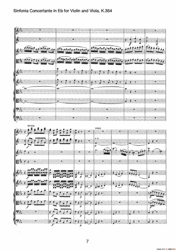 降E大调交响协奏曲（《Sinfonia Concertante in Eb》for Violin and Viola K.364）