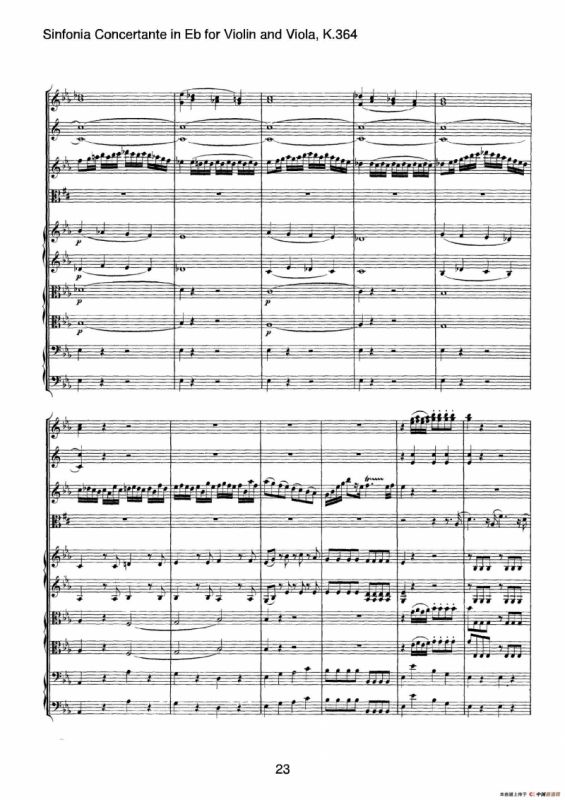 降E大调交响协奏曲（《Sinfonia Concertante in Eb》for Violin and Viola K.364）