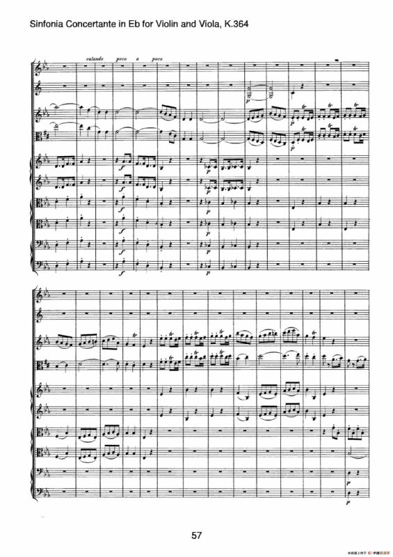 降E大调交响协奏曲（《Sinfonia Concertante in Eb》for Violin and Viola K.364）