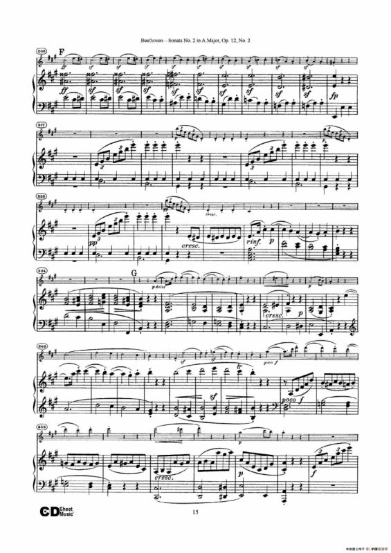 A大调第二小提琴奏鸣曲（Sonata No.2 in A Major Op.12,No.2）（小提琴+钢琴伴奏）