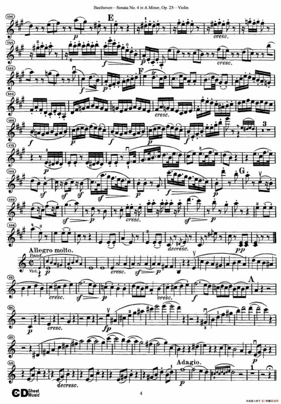 A小调第四小提琴奏鸣曲（Sonata No.4 in A Minor Op.23）