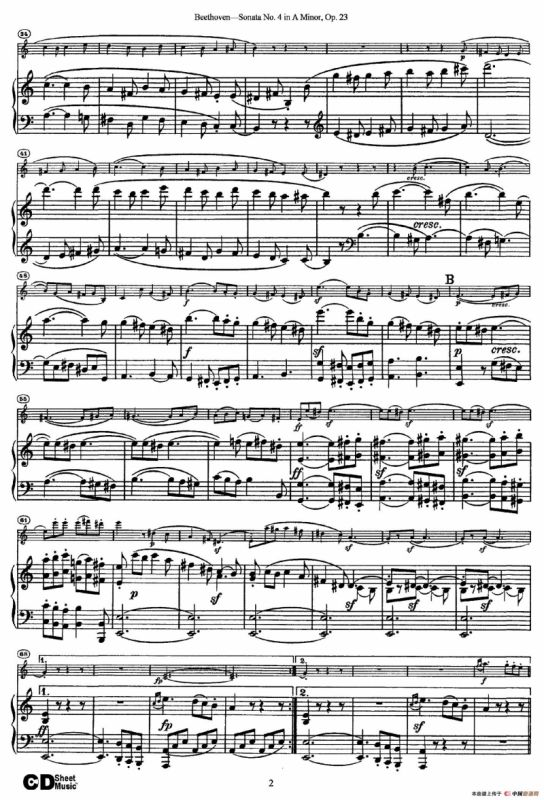 A小调第四小提琴奏鸣曲（Sonata No.4 in A Minor Op.23）（小提琴+钢琴伴奏）