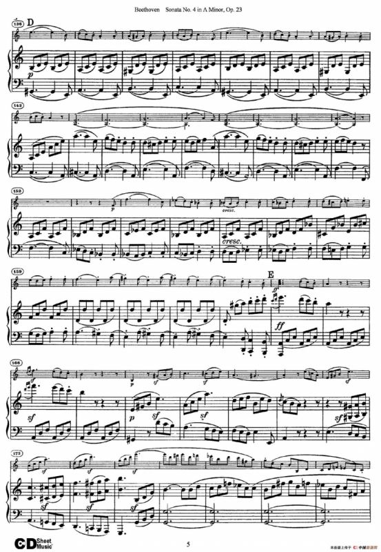 A小调第四小提琴奏鸣曲（Sonata No.4 in A Minor Op.23）（小提琴+钢琴伴奏）