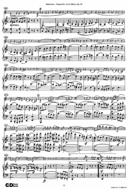 A小调第四小提琴奏鸣曲（Sonata No.4 in A Minor Op.23）（小提琴+钢琴伴奏）