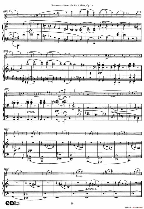 A小调第四小提琴奏鸣曲（Sonata No.4 in A Minor Op.23）（小提琴+钢琴伴奏）
