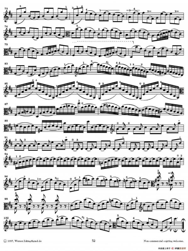 巴赫《无伴奏组曲》Ⅵ（中提琴）