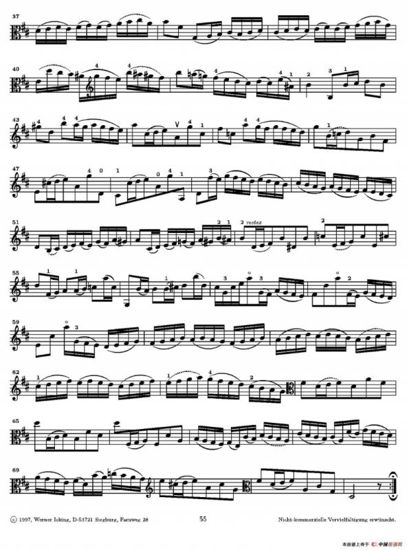 巴赫《无伴奏组曲》Ⅵ（中提琴）