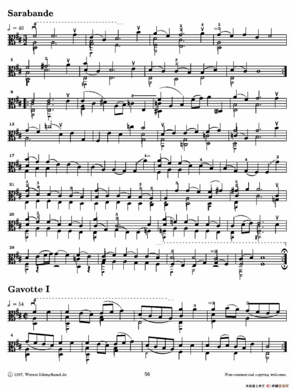 巴赫《无伴奏组曲》Ⅵ（中提琴）