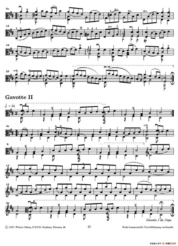 巴赫《无伴奏组曲》Ⅵ（中提琴）