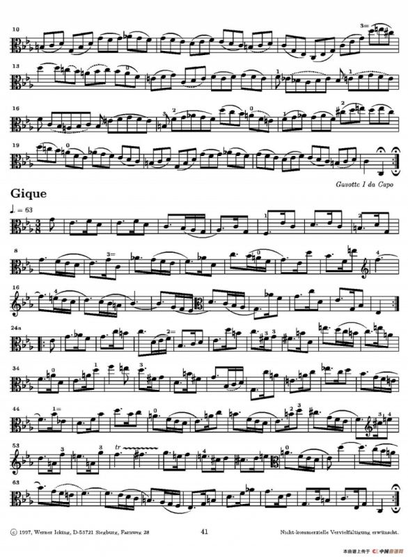 巴赫《无伴奏组曲》Ⅴ（中提琴）