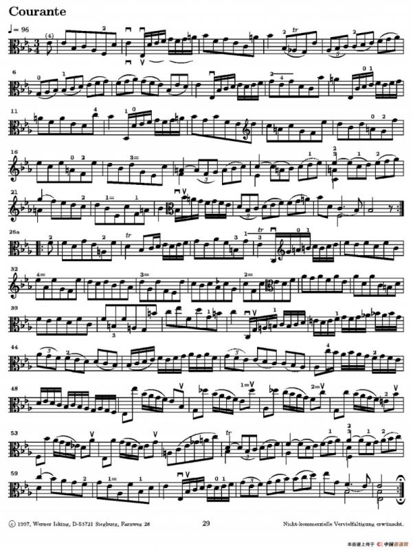 巴赫《无伴奏组曲》Ⅳ（中提琴）