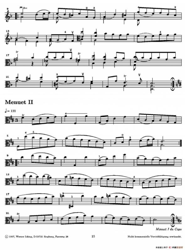 巴赫《无伴奏组曲》Ⅱ（中提琴）