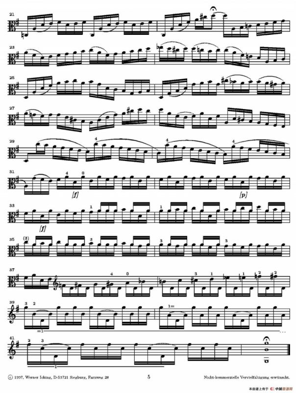 巴赫《无伴奏组曲》Ⅰ（中提琴）