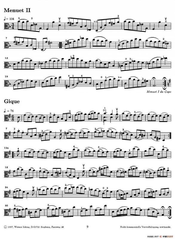 巴赫《无伴奏组曲》Ⅰ（中提琴）