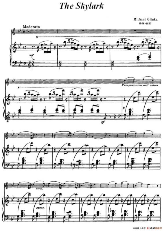 云雀（The Skylark）（小提琴+钢琴伴奏）