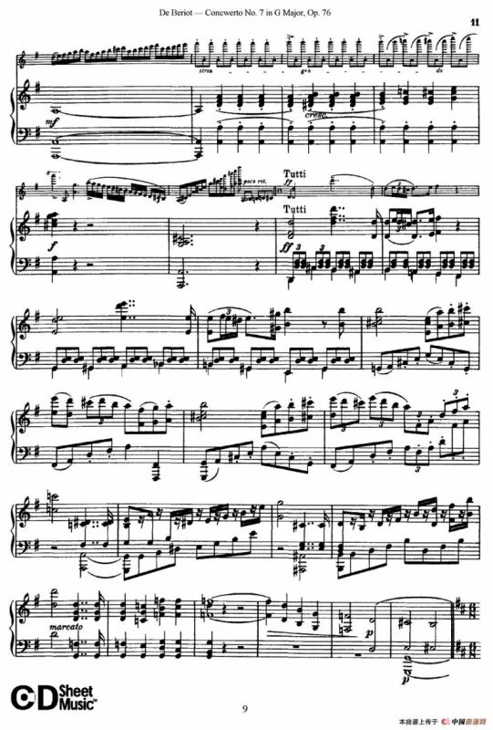 G大调第七协奏曲（Concerto No.7 in G Major）Op.76（小提琴+钢琴伴奏）