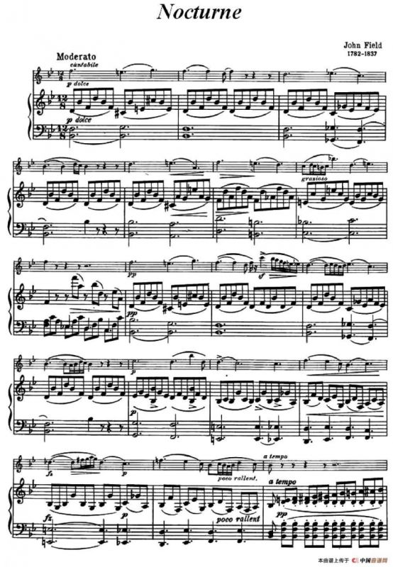 夜曲（Nocturne）（小提琴+钢琴伴奏）（约翰·菲尔德作曲版）