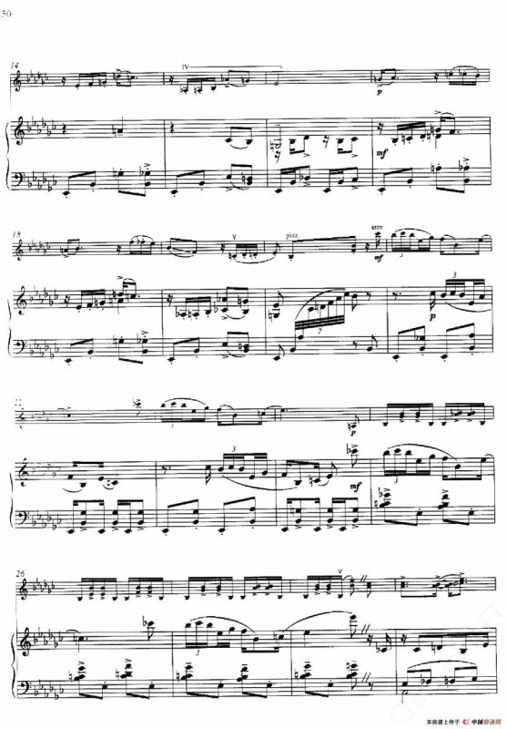 Three Preludes for Piano·Ⅲ（为钢琴而作的三首前奏曲·Ⅲ）（小提琴+钢琴伴奏）