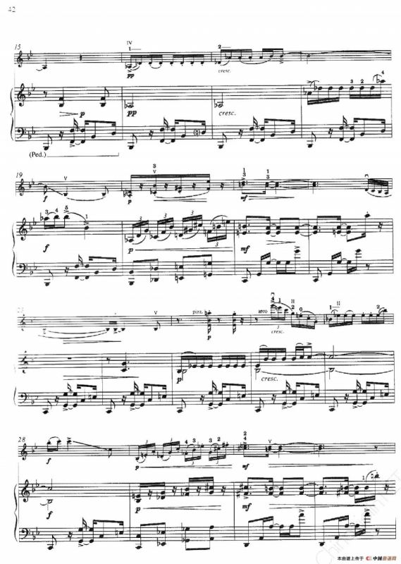 Three Preludes for Piano·Ⅰ（为钢琴而作的三首前奏曲·Ⅰ）（小提琴+钢琴伴奏）