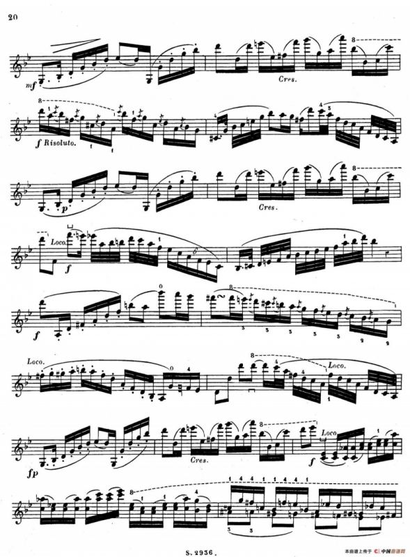 6首高级小提琴练习曲 Op.13（6）