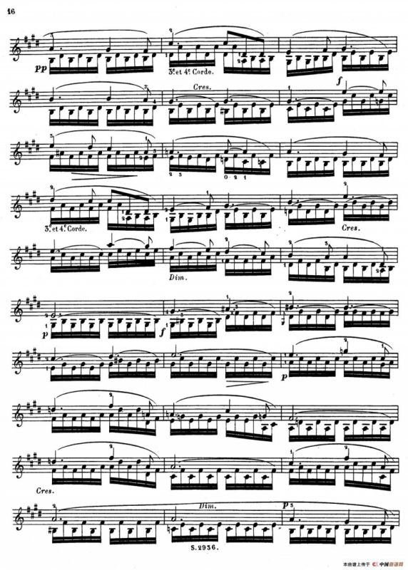 6首高级小提琴练习曲 Op.13（5）