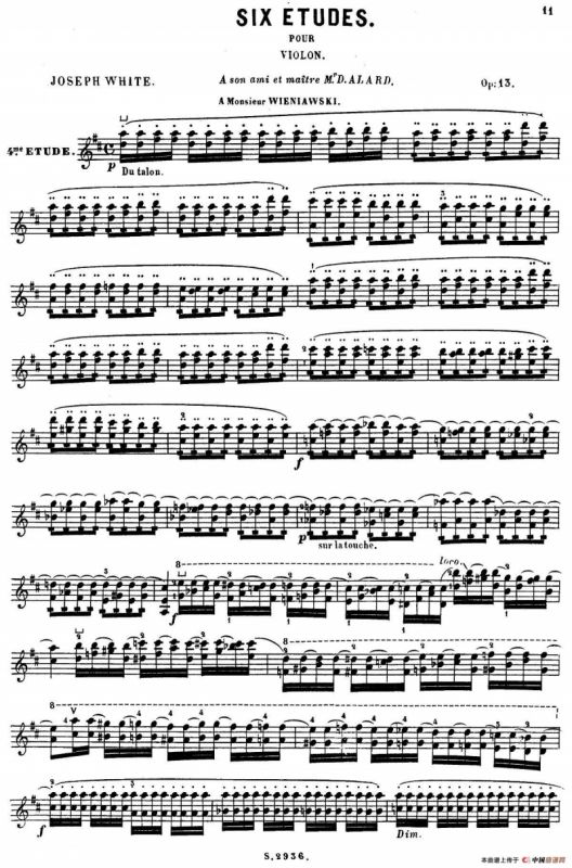 6首高级小提琴练习曲 Op.13（4）