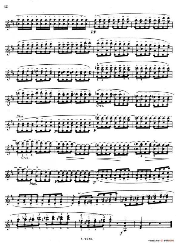 6首高级小提琴练习曲 Op.13（4）