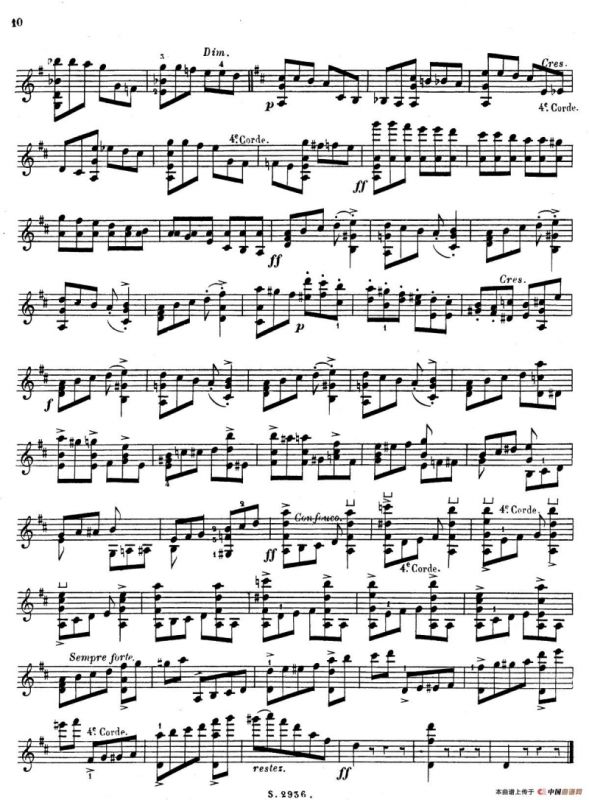 6首高级小提琴练习曲 Op.13（3）