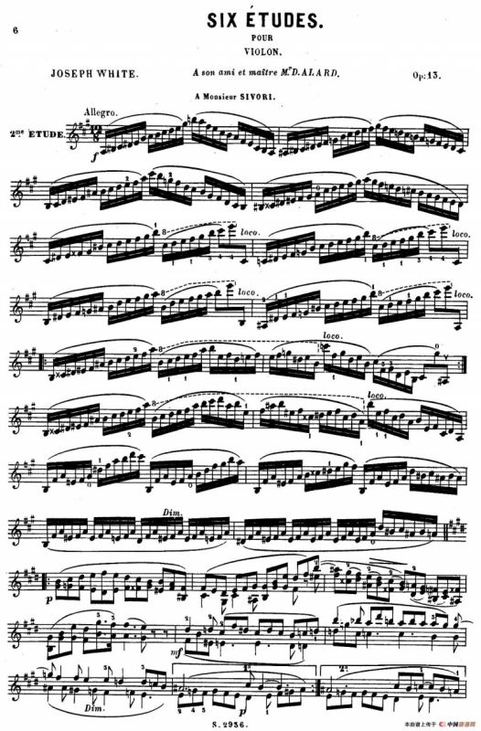 6首高级小提琴练习曲 Op.13（2）