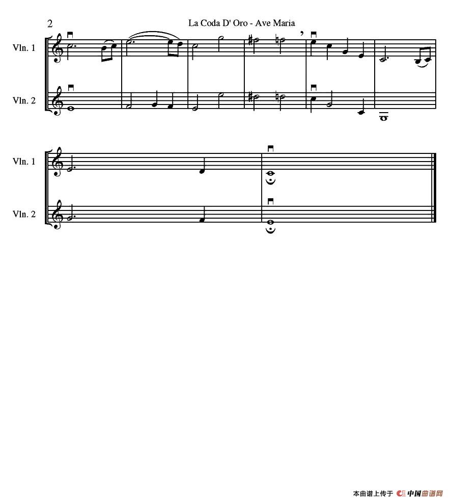 La Corda DOro - Ave Maria（小提琴二重奏）