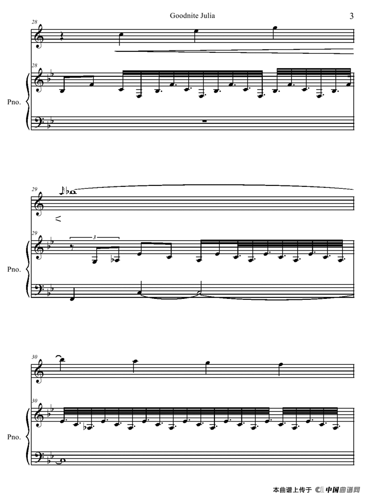 Goodnight Julia（小提琴+钢琴伴奏）
